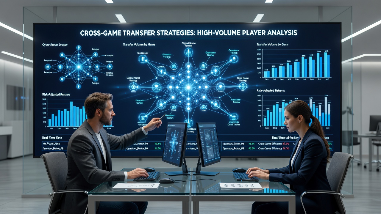 Dashboard view showing cross-game bet distribution and transfer logs