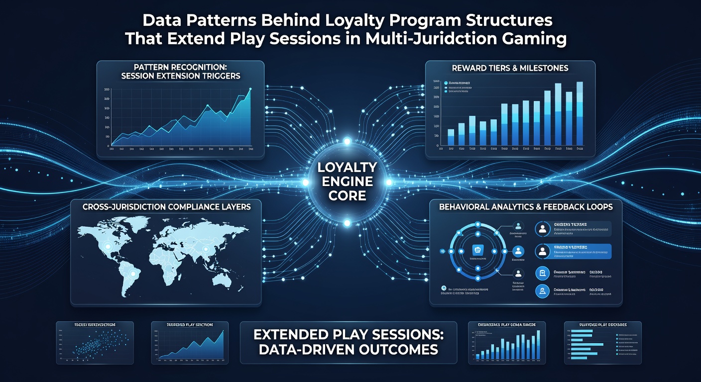 Network diagram illustrating loyalty data flows between different gaming jurisdictions and session extension outcomes