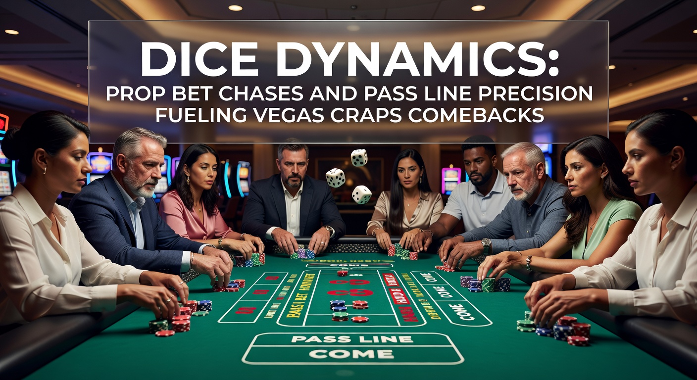 Close-up of colorful prop bet section on a craps layout, highlighting any-seven and hardway wagers amid flying chips