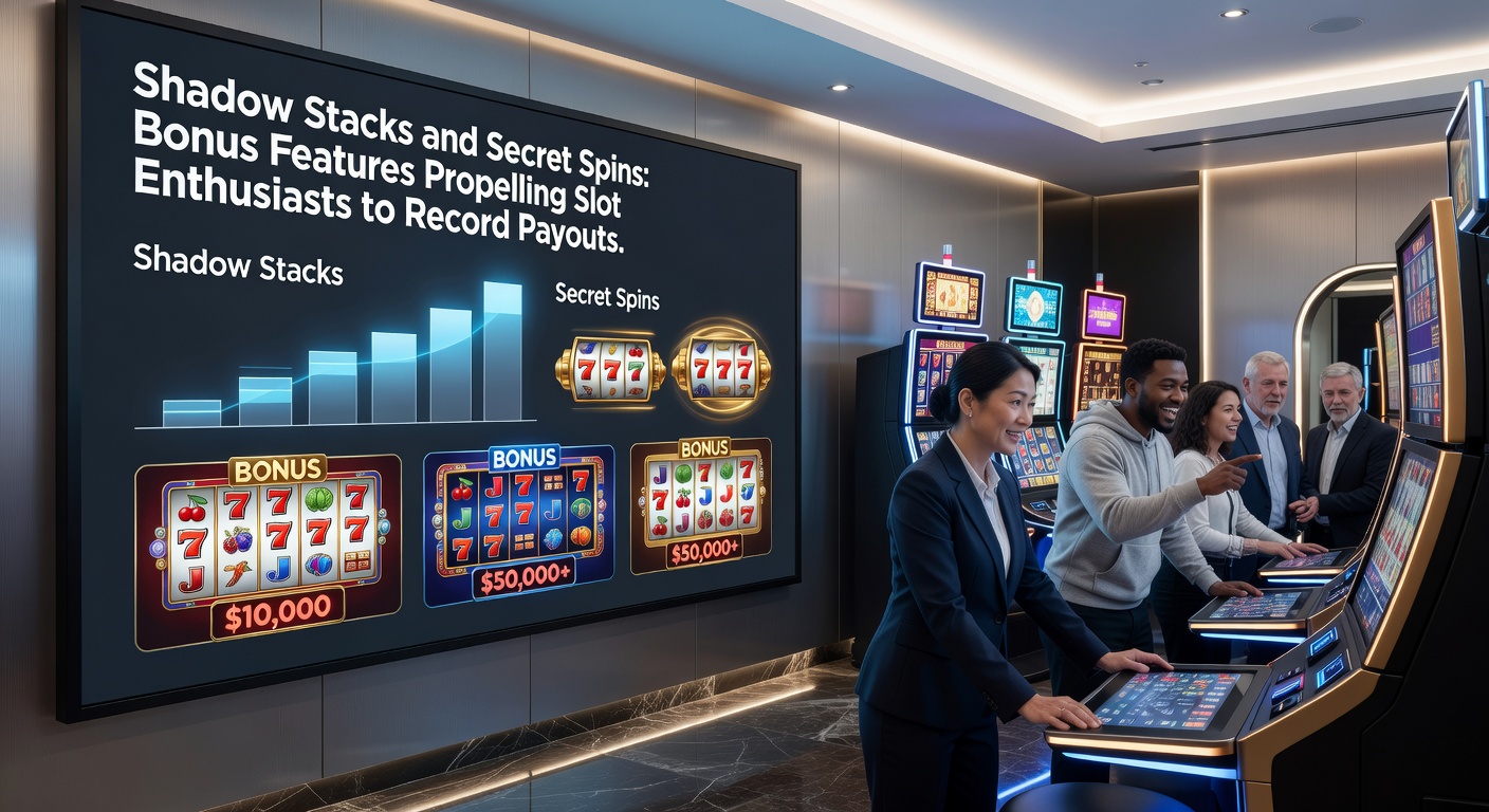 Close-up of a slot bonus wheel spinning secretly behind shadows, revealing expanding stacks and jackpot symbols in a high-stakes payout sequence